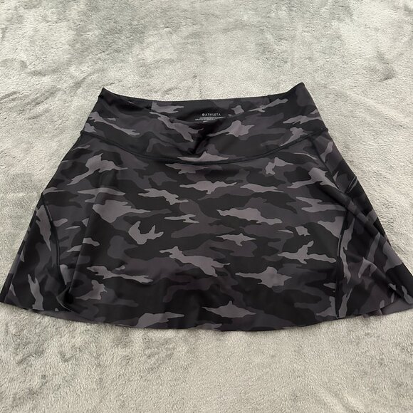 Athleta Ace Printed Tennis Skirt Skort Women's size XL Gray Black - Picture 1 of 6